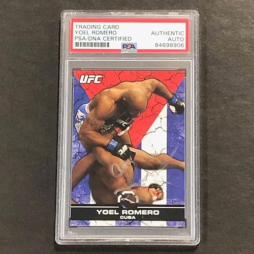 2013 Topps 108 Yoel Romero Signed Card AUTO PSA Slabbed Cuba - Autographed UFC Cards