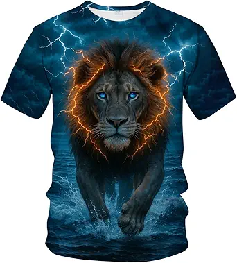 Blissboy Funny Animal Graphic T-Shirt Novelty Short Sleeve Crewneck Shirt
