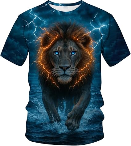 Blissboy Funny Animal Graphic T-Shirt Novelty Short Sleeve Crewneck Shirt