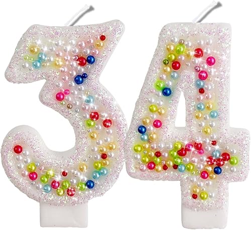 Miniatura 319 de Velas de números con purpurina de oro rosa de 2.8 pulgadas, muchos colores, regalos de cumpleaños de 22 años, velas de cumpleaños, velas de números