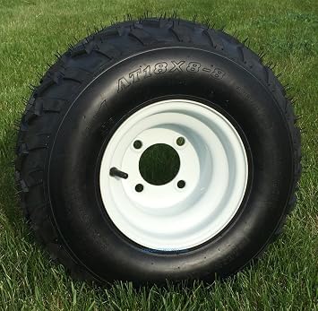 RHOX RXAL 18x8- 8 جميع إطارات عربات الغولف Terrain و 8 & quot؛ عجلات من الصلب الأبيض - مجموعة من 4