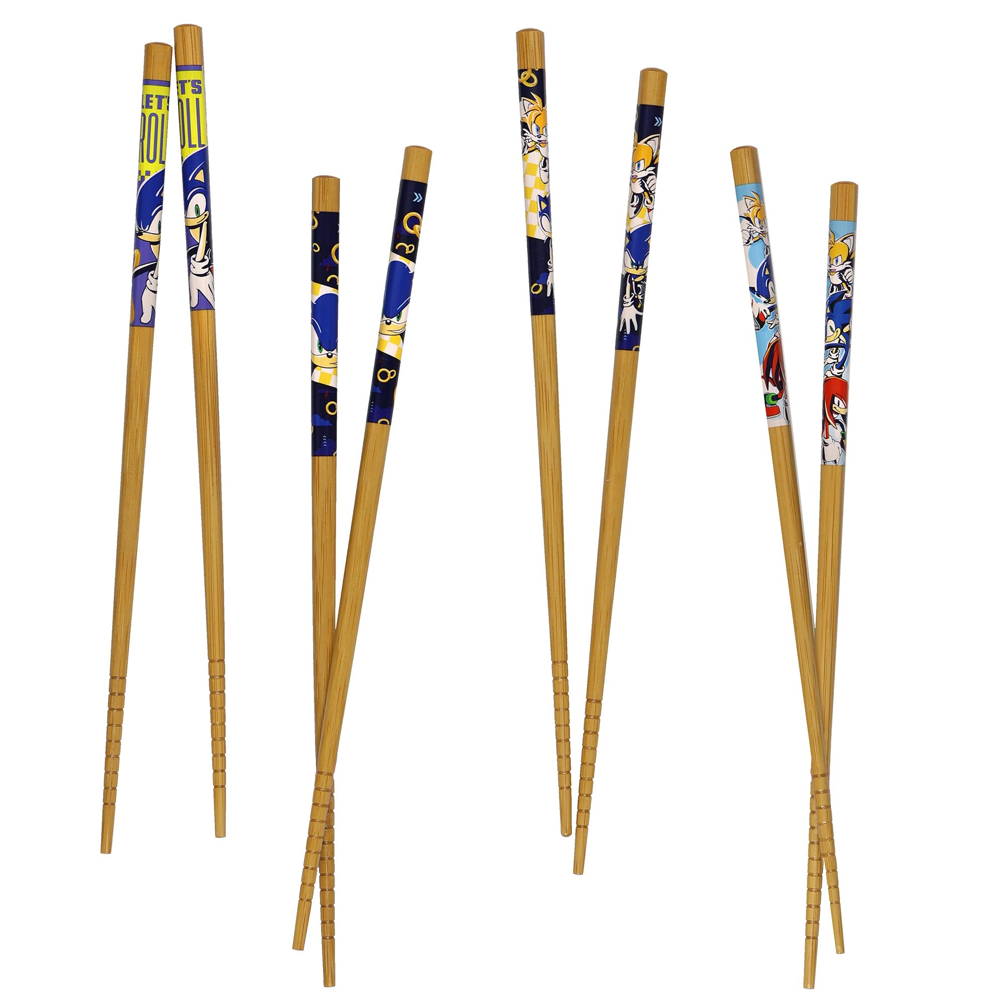 Sonic Chopsticks: Fun Character Bamboo Set -1