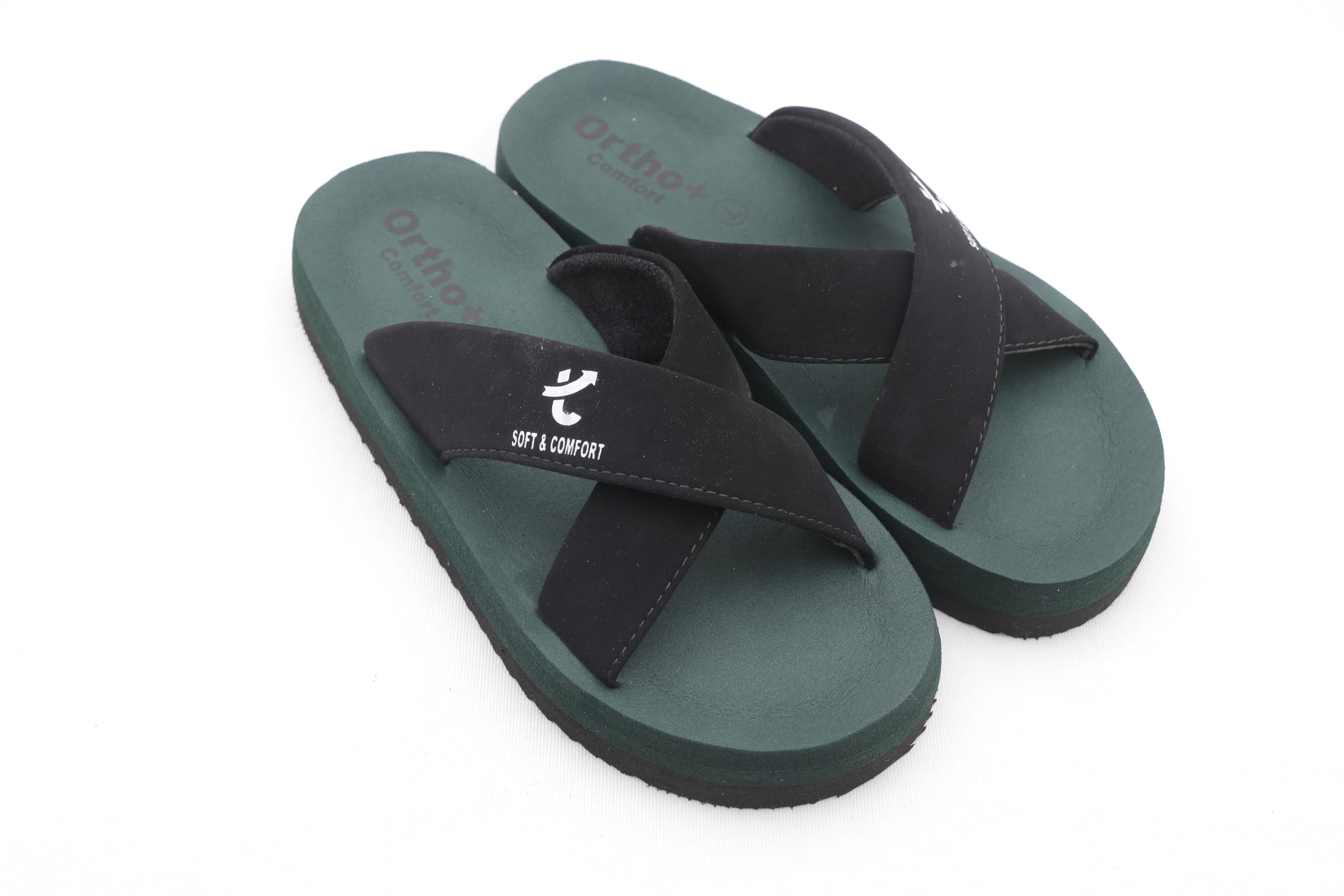Generic Ortho+ Comfort Men Cross Strap Flip Flops - Image 1