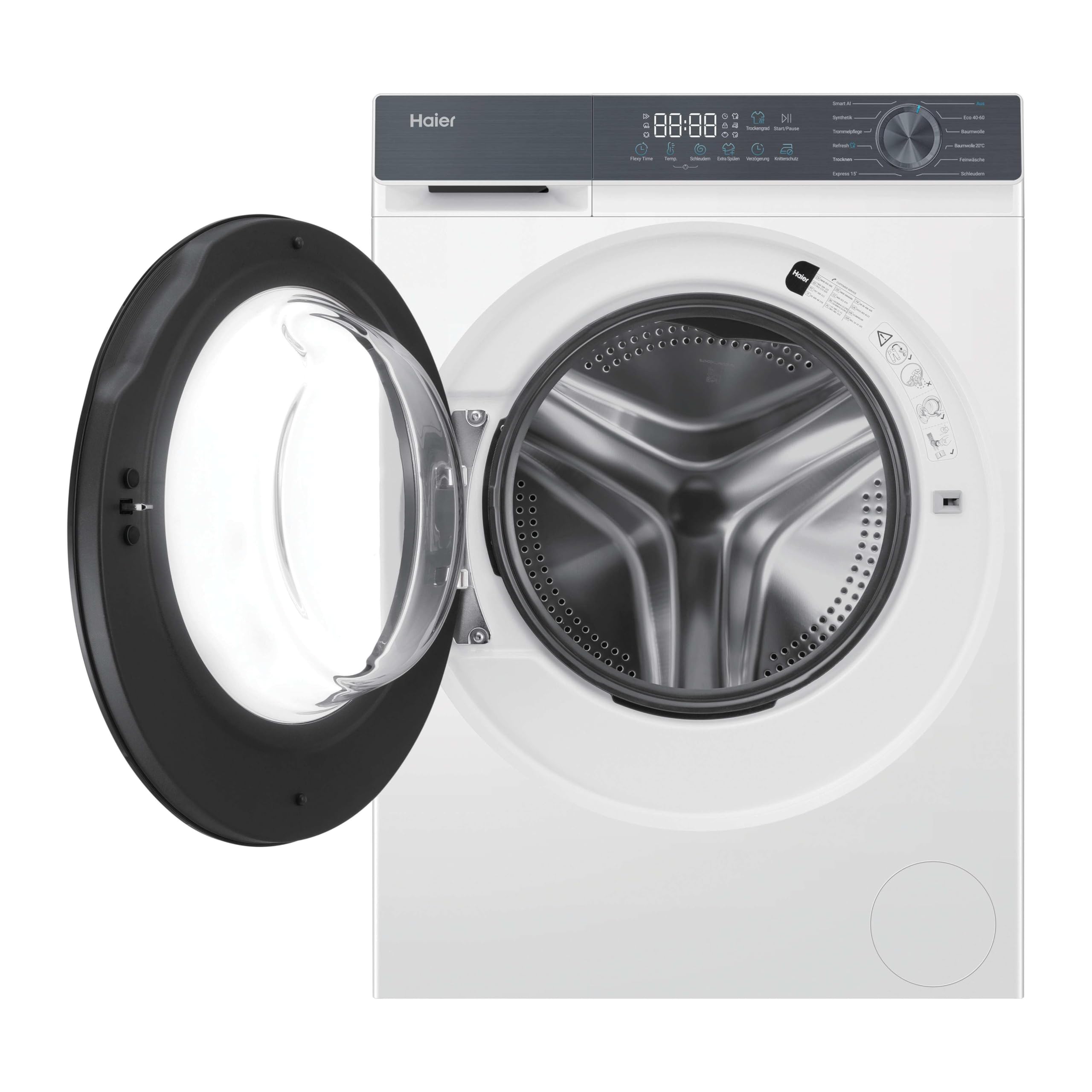 Haier Waschtrockner 8/5 kg (Waschen/Trocknen) I G3 Serie I A -20% (Waschen), 1.400 U/Min., leiser Inverter-Motor, Automatik- und Expressprogramm, Aquastop, Hygiene-Technologien I HWD80-BP1433637T | 1.400 U/Min., Leiser Inverter-Motor, Automatik- und Expre