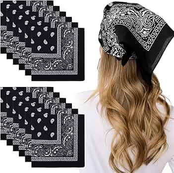 Bandana Algod&oacute;n Trainmen Bandana De Algod&oacute;n 100% Trainmen - 22x22 Pulgadas, Estampado Paisley, Multifuncional Bandana Unisex