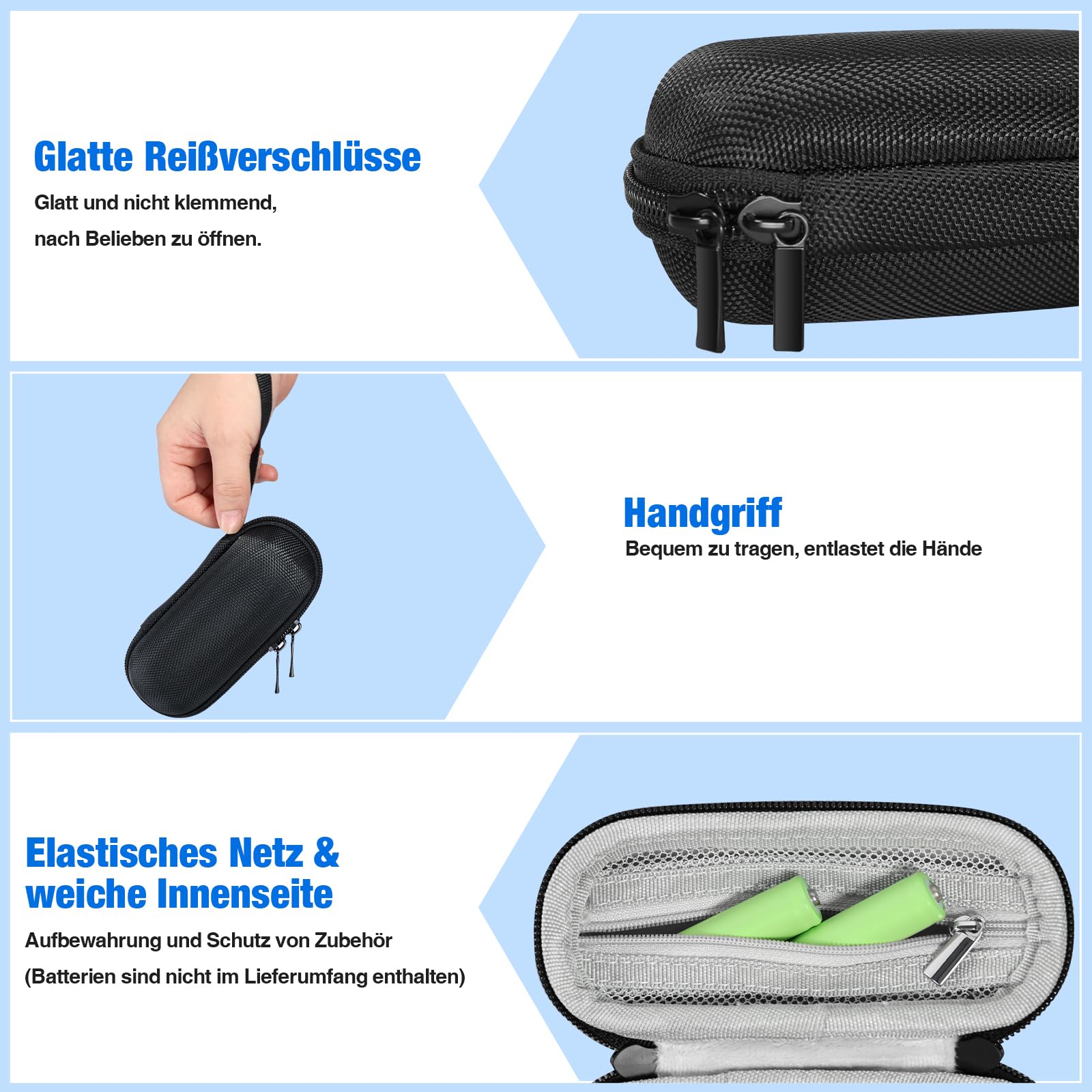 HELLCOOL Presenter mit Tasche, 2.4 GHz Wireless Presenter Verbindung via USB-Empfänger, 15m Reichweite, Roter Presenter, Fernbedienung Präsentation für Windows und Mac/PowerPoint/Keynote/Google Slides