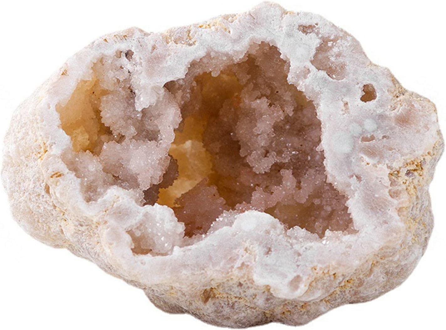 YEDECOR Rebanada de geoda de ágata natural, racimo de cuarzo, puntos de ...