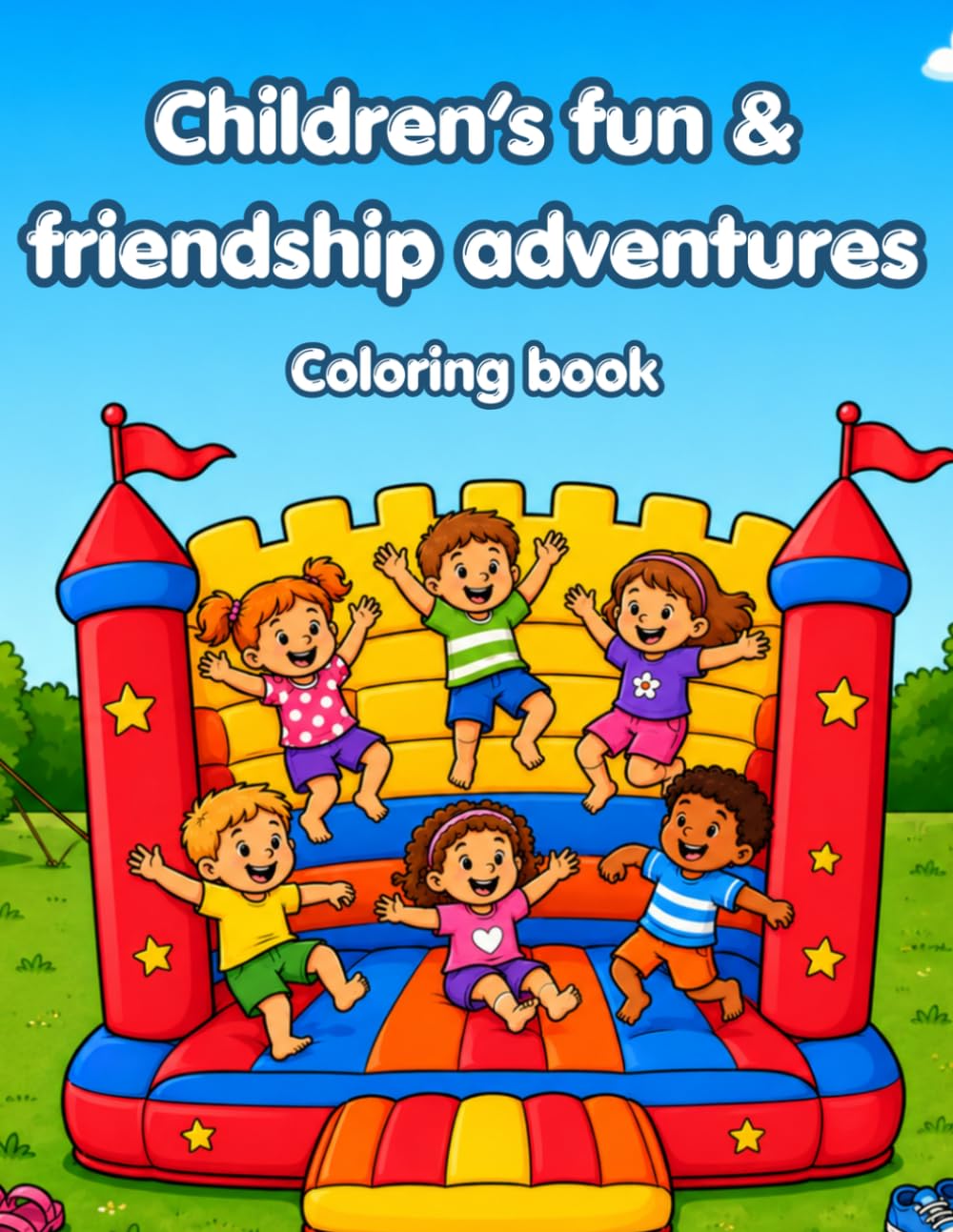 Children’s fun & friendship adventures coloring book: For kids ages 4-8 (Children's fun & adventures coloring books)