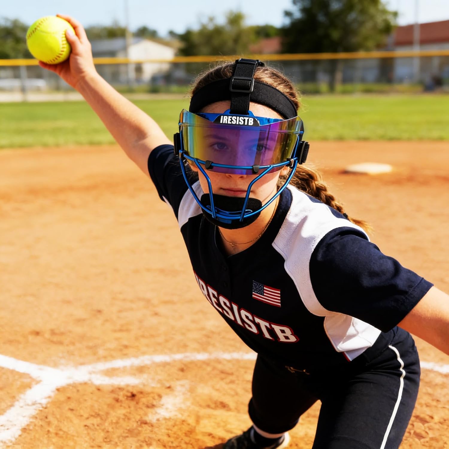 Defense Softball Face Mask Wide Field Vision fit All Ages - Durable and Safety Softball Face Mask Sets.