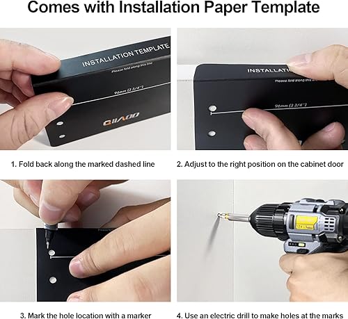 Miniatura 7 de Paquete de 30 manijas de gabinete de aleación de zinc de alta calidad, 5 pulgadas (5.039 in), color negro perla, modernos tiradores de gabinete para