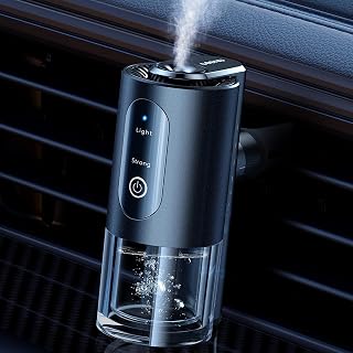 Ceeniu F39 Car Air Fresheners, Vent Clips, Ultrasonic Atomizer, Adjustable Concentration, Automatic On/Off, 8ml French Natural Fragrance, Lasts 30 Days, Cologne Scent, Smart Car Freshener, Black Matte