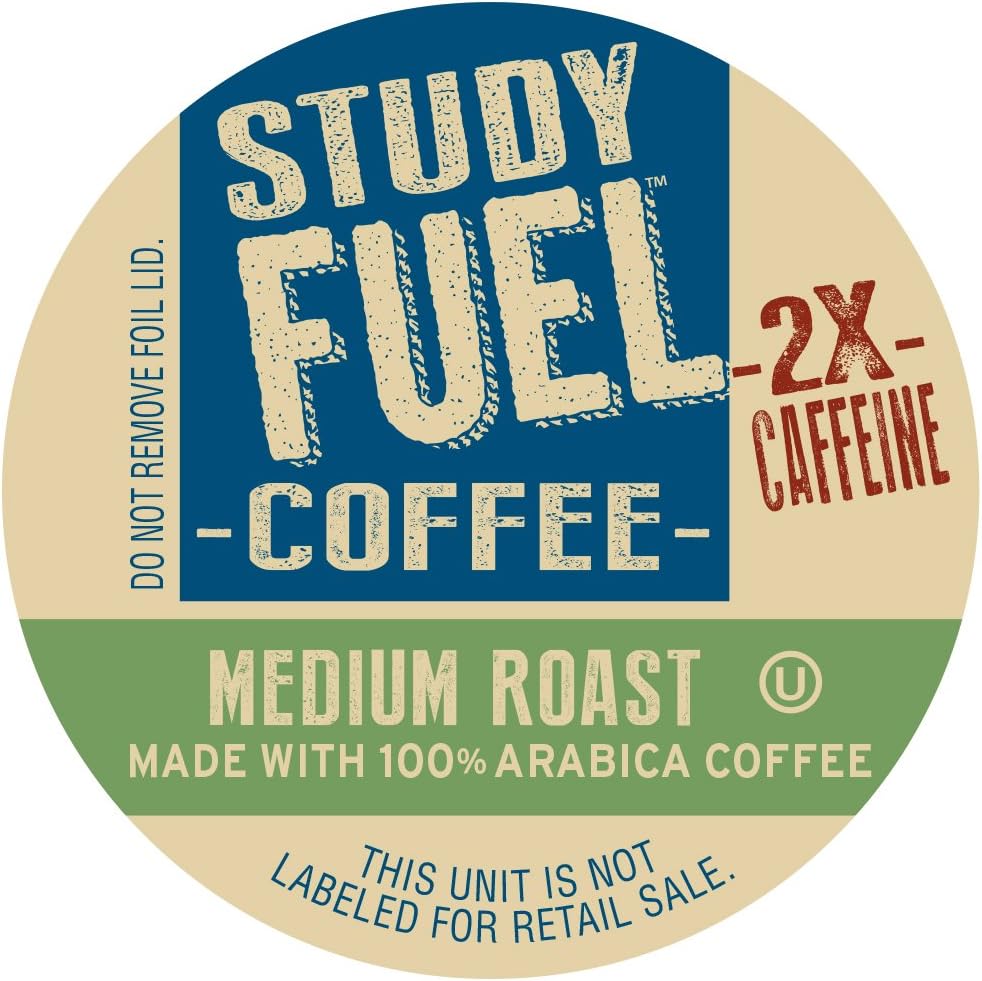 Study Fuel Medium Roast Coffee, 12 Count (Pack of 2) (Compatible with 2.0 Keurig Brewers)