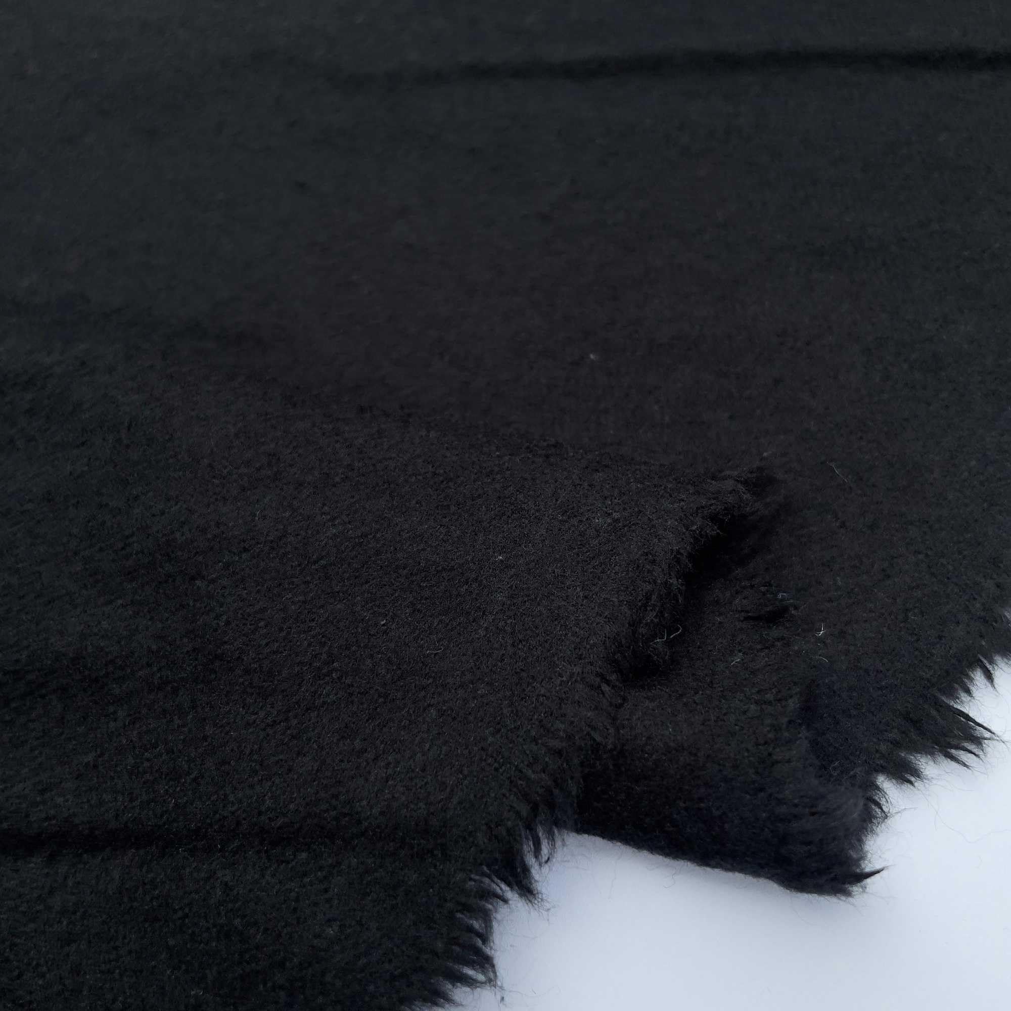Woven Plain 100% Brushed Cotton Winceyette Wynciette Soft Flannel Flannelette Fabric | 40" - 105 cm Wide (Per Half Metre, Black)