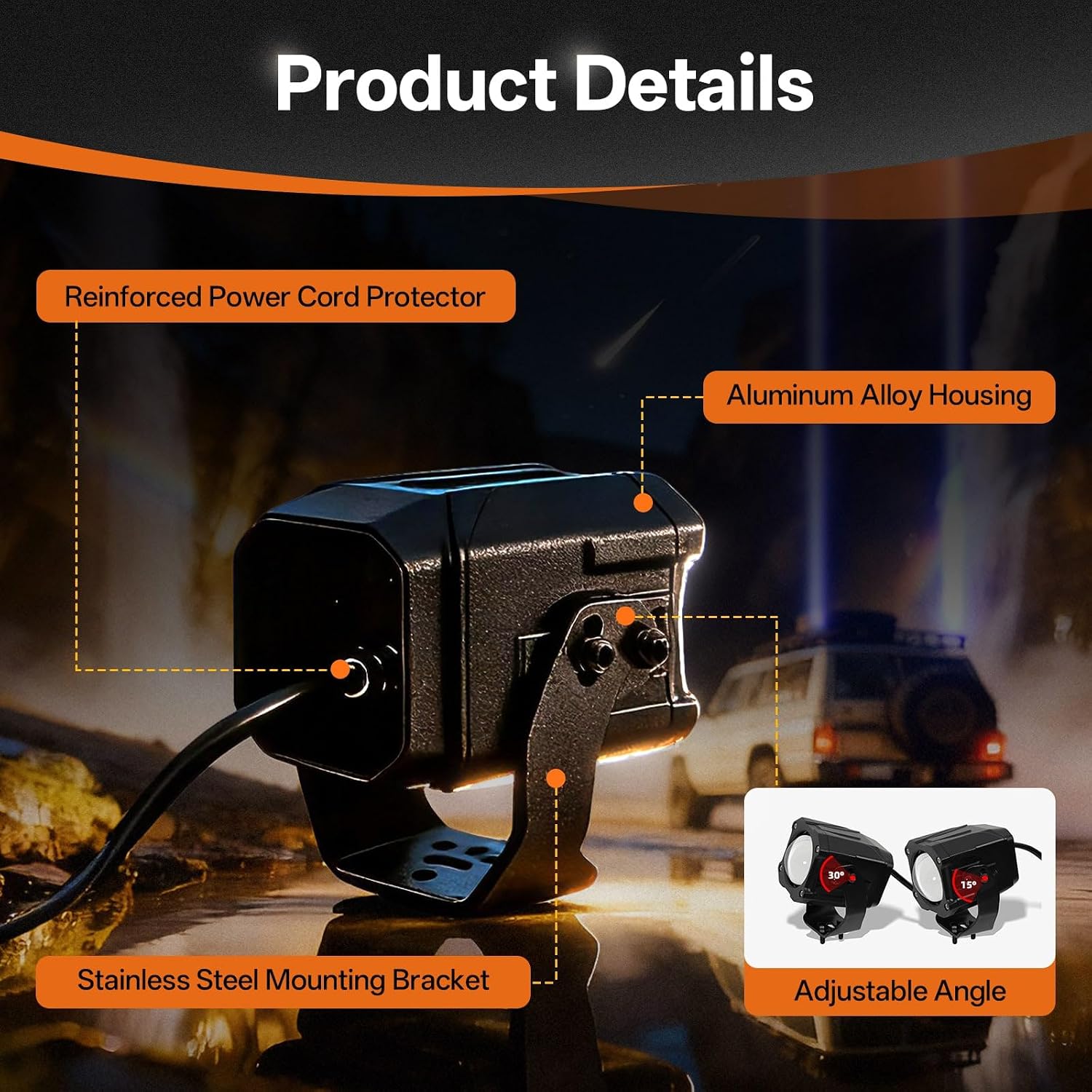 70mm Whipless LED Whip Lights for Side by Side RGBW Brighter Alien Lights for SxS UTV ATV Antenna Chase Light Whip with Remote & Switch 9 Light Modes Compatible with Polaris RZR Can-Am Maverick 2 Pack