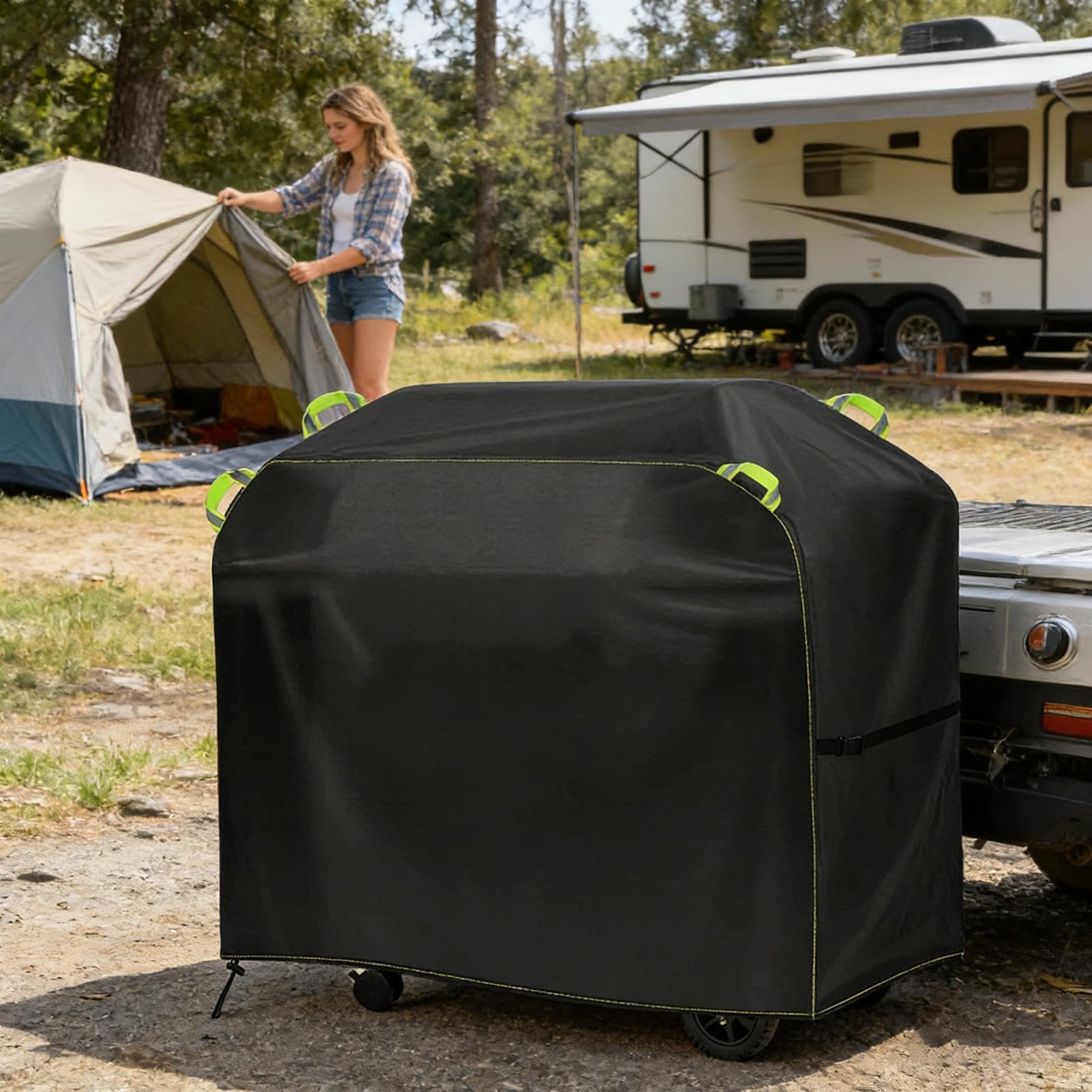 Fundas para Barbacoa Protección Impermeable y Portátil | Cubierta Antidesgarros para Barbacoa para Patio, Garaje, Cocina, Balcón, Jardín, Camping, Hogar