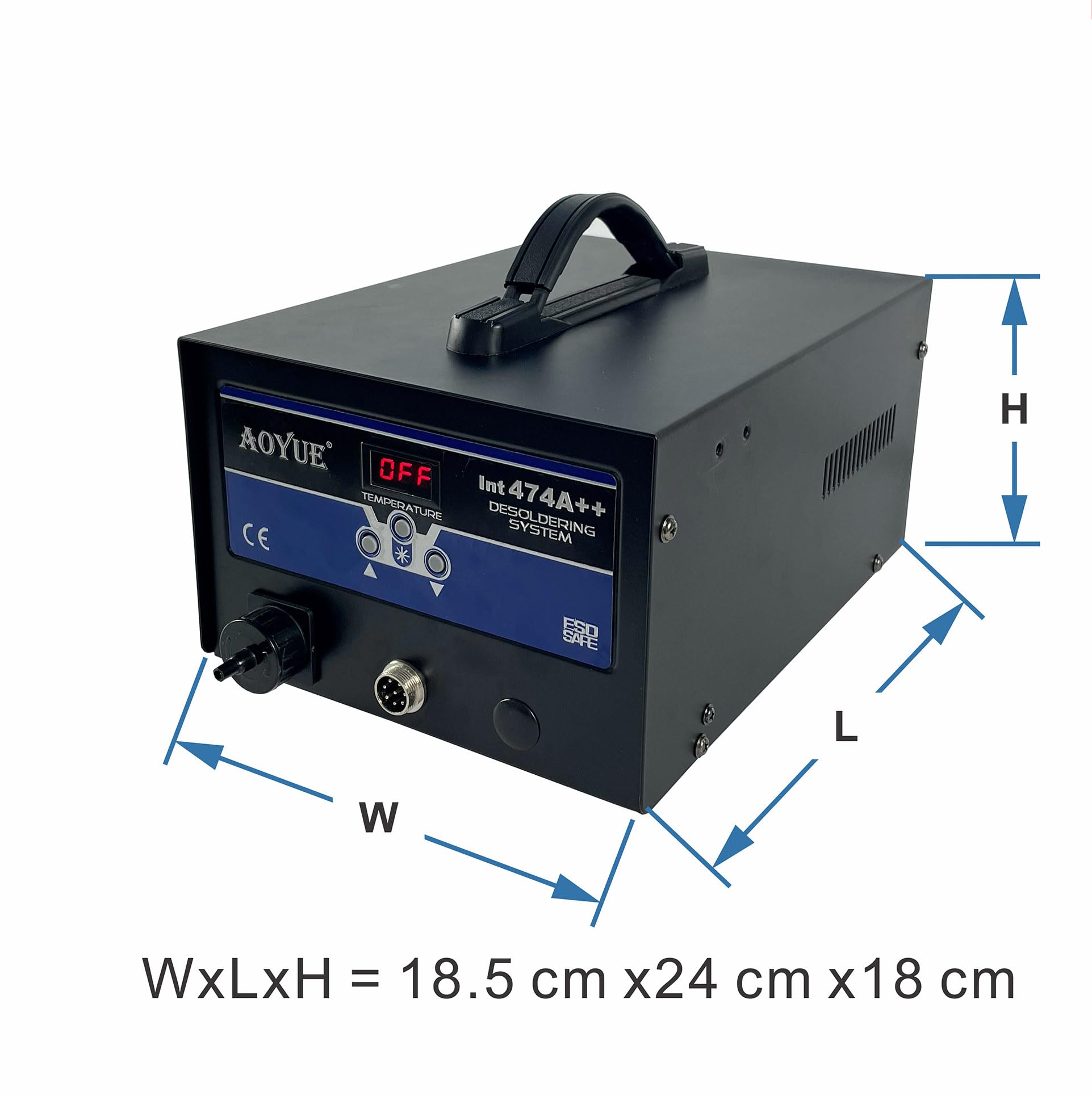 Aoyue Pistola dissaldante 474A++ con aspirazione 80KPA 70W stazione di dissaldatura riscaldamento e design avanzato della punta