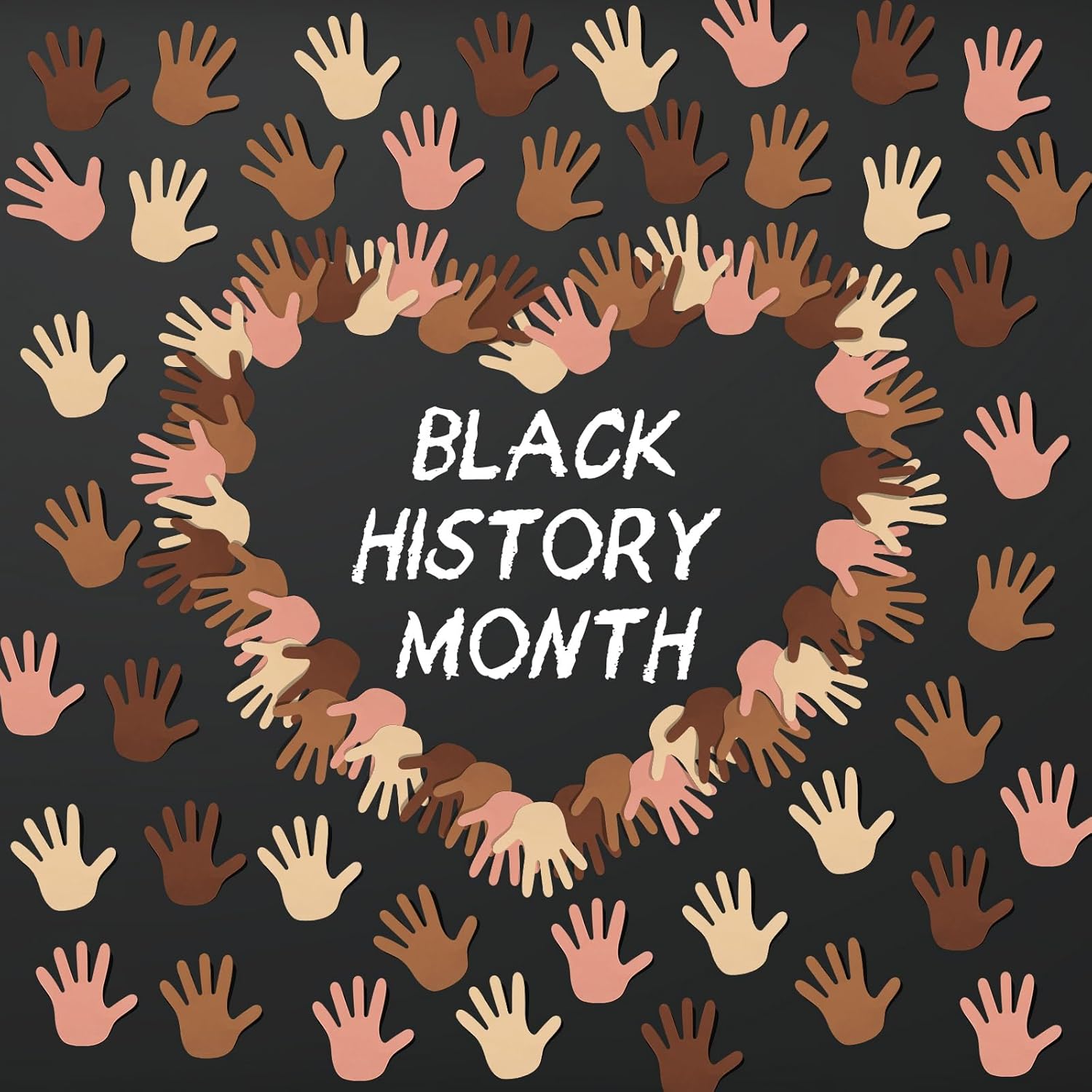 MotiMind 1000 Pcs Martin Luther King Day Decorations Hand Shaped Sticky Notes Bulk Black History Decor MLK Day Decorations for Bulletin Board Student School Classroom Inspiration Publicity Event