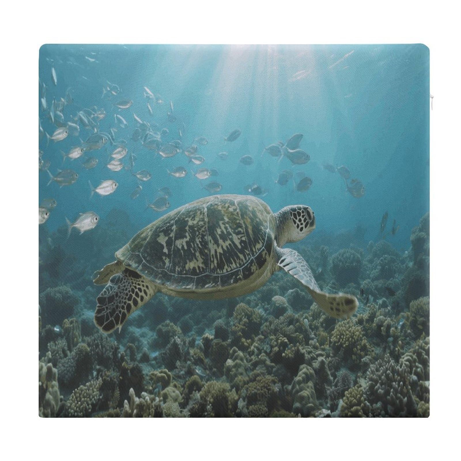VstaDank Ocean Animals Cushions Memory Dining Chairs Cushion Non Slip Car Seat Cushions Indoo Dining Room Square Chair Pads with Zipper and Removable Cover Cushion
