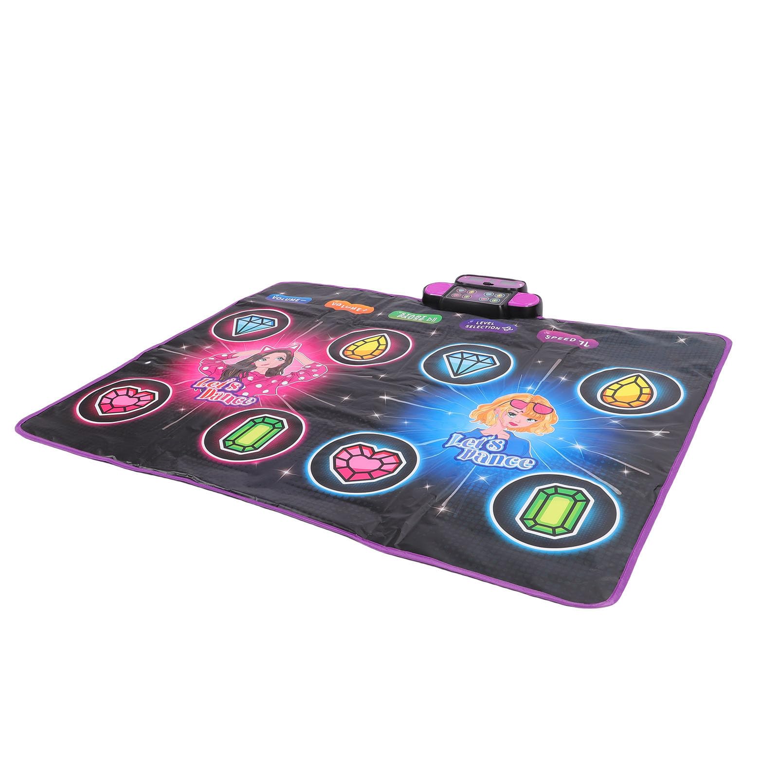 Tappeto da ballo elettronico interattivo e luminoso con modalità doppio giocatore, livelli stimolanti per bambini