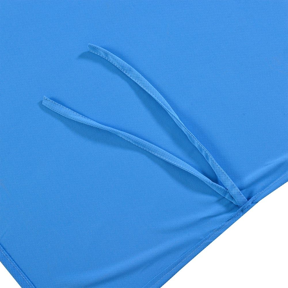 Beach Chair Cover Towel with Side Pockets Microfiber Portable Chaise Lounge Chair Towel for Pool Garden Sun Lounger Sunbathing Vacation (Blue)