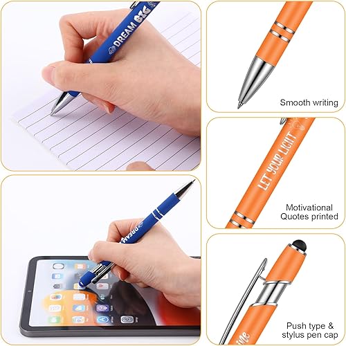 Miniatura 2 de 32 piezas de regalos bíblicos cristianos a granel, 16 bolígrafos de tinta motivacional religiosa, 16 blocs de notas inspiradores con versículos