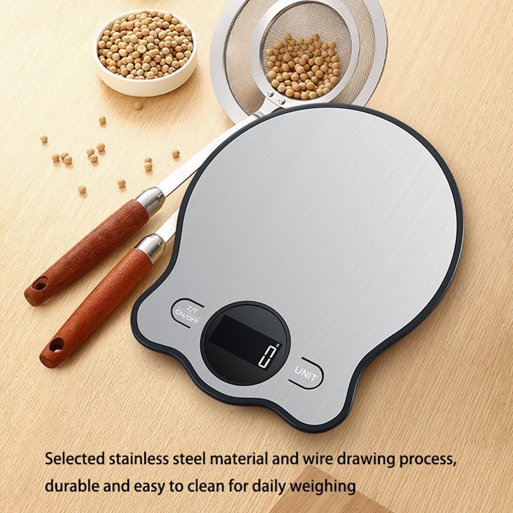 Báscula Digital de Cocina con Pantalla LCD, Báscula Digital de Cocina y Alimentos, Báscula for Onzas y Gramos de Alimentos, Ingredientes Secos y Líquidos(3kg/1g)