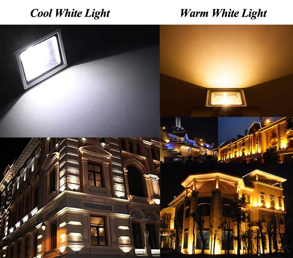 2X 100W LED Strahler Fluter+Bewegungsmelder Warmweiß Warmweiss Objektbeleuchtung Wandstrahler Flutlicht Außenstrahler Gartenlampe IP65 85V-265V