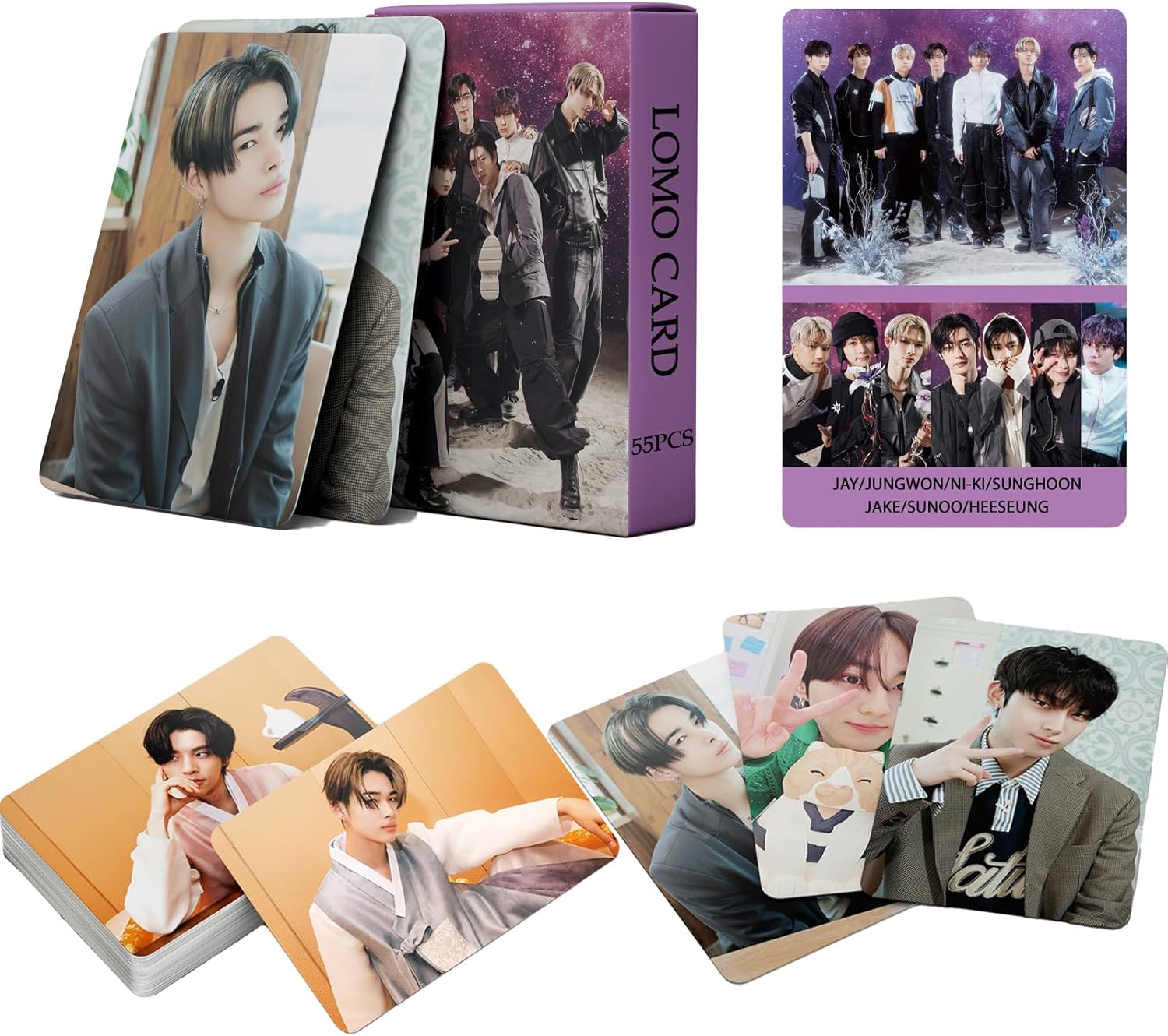 55pcs ENHYPEN LOMO Cartão 2025 Álbum Documentário Photocard De Coleção