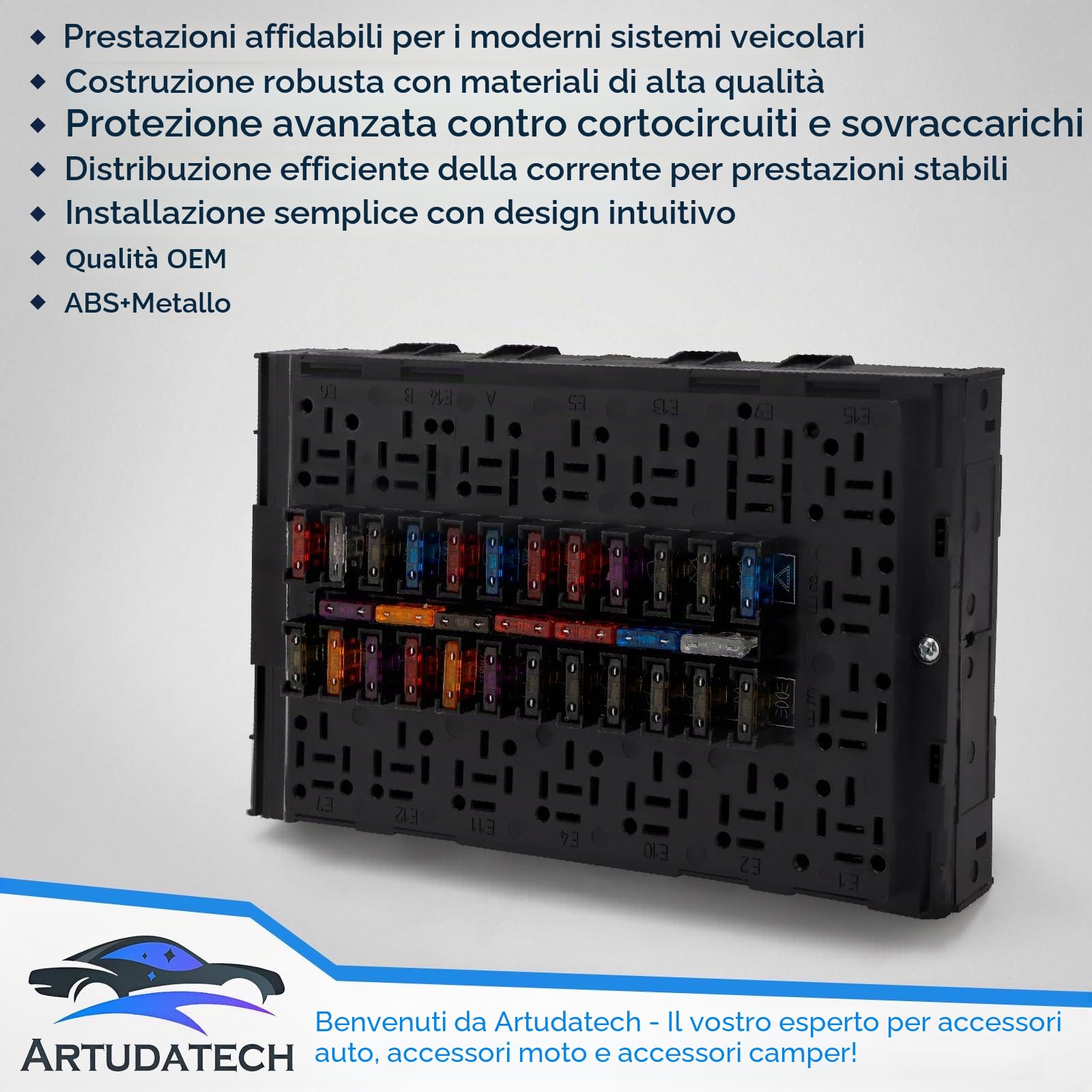 Portafusibili 2997086 Originalteil Fusibili piatti 4838244 per Iveco Daily II III 1989-2006 Scatola dei fusibili 112 PINS Auto Blocco fusibili box