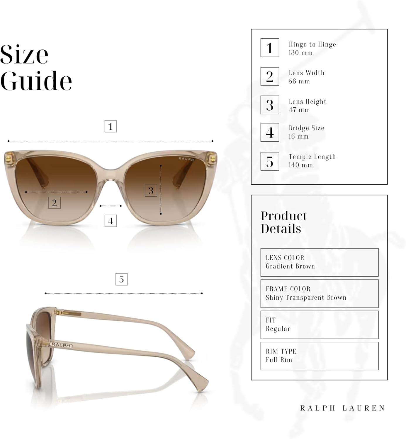 Ralph Lauren RA5274 Cateye Sunglasses for Women +BUNDLE with ACCESSORY EYEWEAR KIT