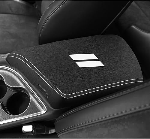 Miniatura 7 de YOSRTER Accesorios para Dodge Challenger 2015, 2016, 2017, 2018, 2019, 2020, 2021, 2022, 2023, 2024, funda interior de reposabrazos de cuero