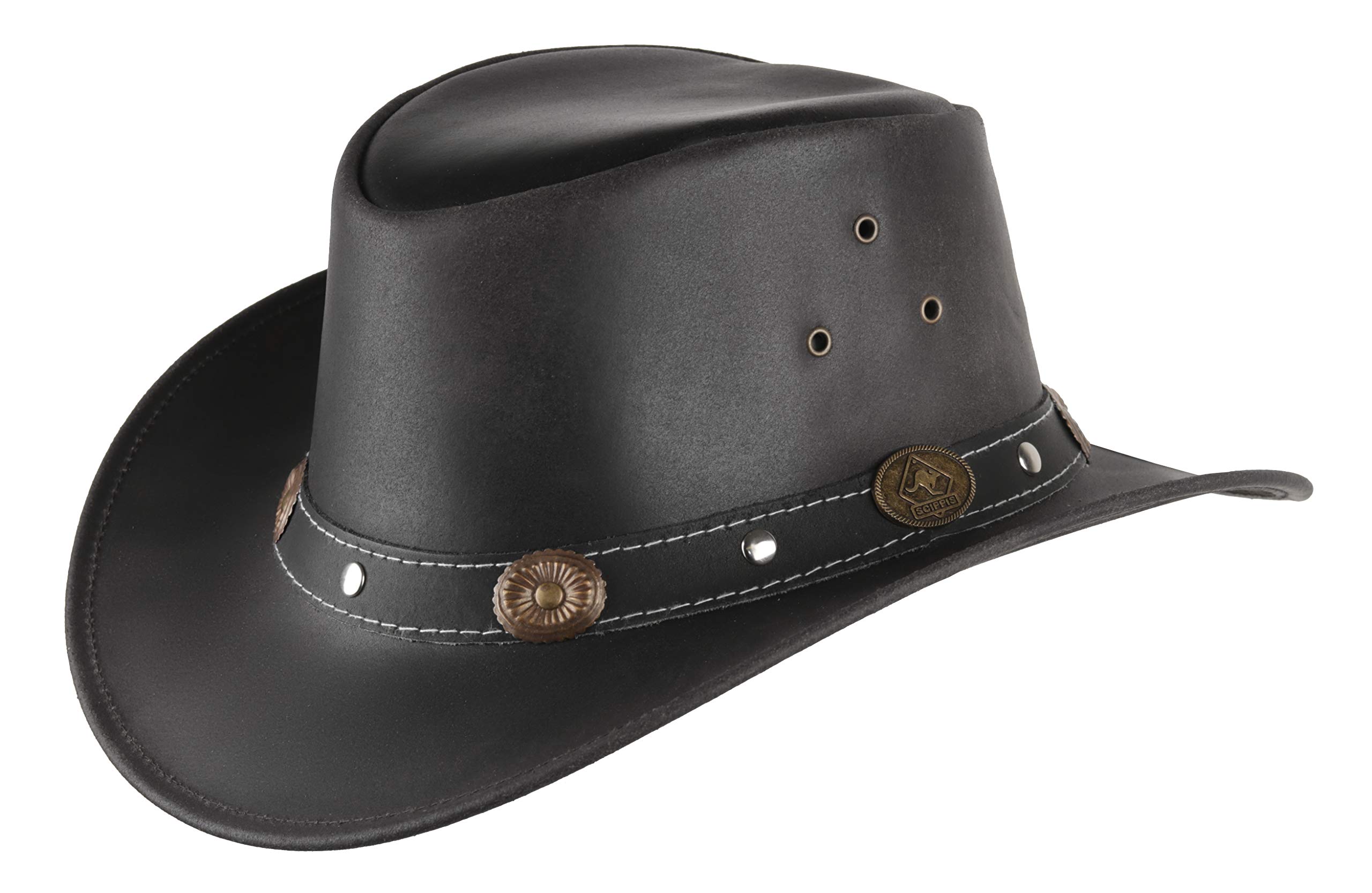 SCIPPIS Sombrero de Piel Reno Niño - Natural Australiano Vacuno con Banda Verano/Invierno Primavera Verano Otoño Invierno