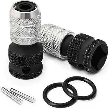 Impact Driver Socket Adapter 1/2 Square Drive 1/4 Hex Shank Socket Adapter | Hakkin Quick Release Converter for Impact Driver Impact Ratchet Wrench