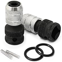 Impact Driver Socket Adapter 1/2 Square Drive 1/4 Hex Shank Socket Adapter | Hakkin Quick Release Converter for Impact Driver Impact Ratchet Wrench