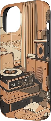 Miniatura 5 de Funda de vinilo para iPhone 1212 Pro Lofi con música minimalista y nostálgica