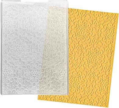 ALIBBON خلفية زهرة البلاستيك النقش مجلدات لصنع البطاقات ، إطار زهرة النقش مجلدات ل DIY Scrapbooking ، زهور الدانتيل مجلدات قوالب لديكورات ألبوم صور الحرف