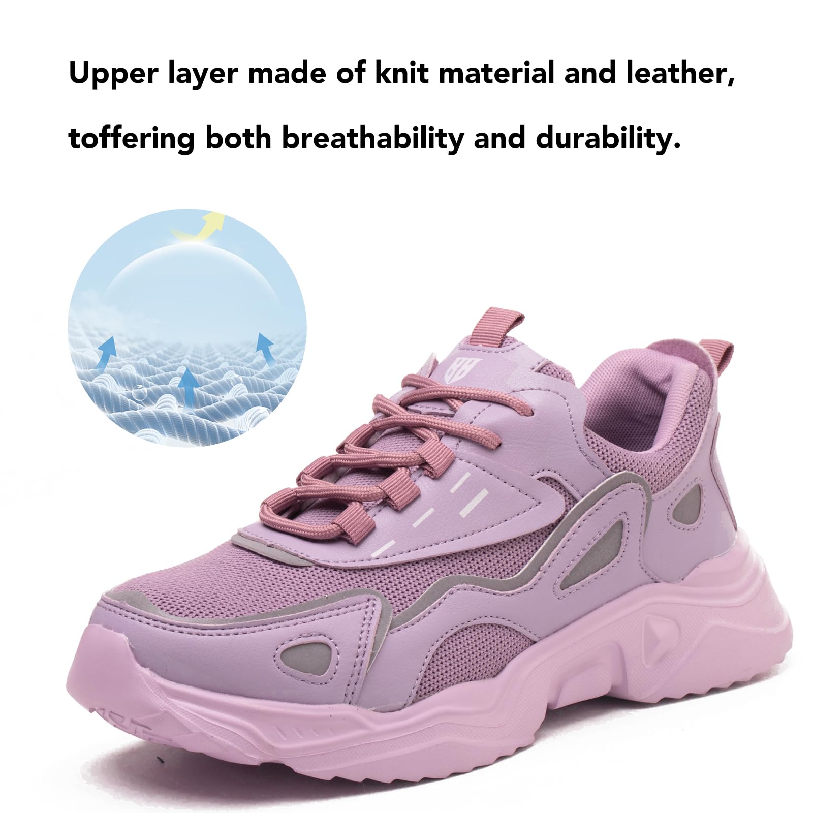 Scarpe Antinfortunistiche Donna Leggere Scarpe da Lavoro on Punta in Acciaio Comode Traspiranti Antiscivolo Scarpe Sicurezza Donna Viola