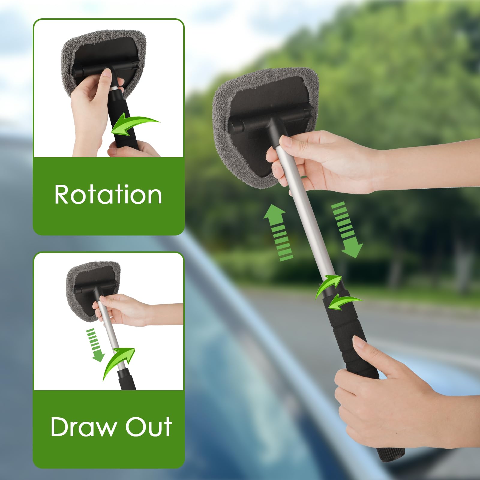 Set Da 5 Pulitori Per Parabrezza Auto Con Panno In Microfibra Lavabile - 30 Ml, Per Vetri, Interni Auto, Casa E Cucina, Grigio - 5