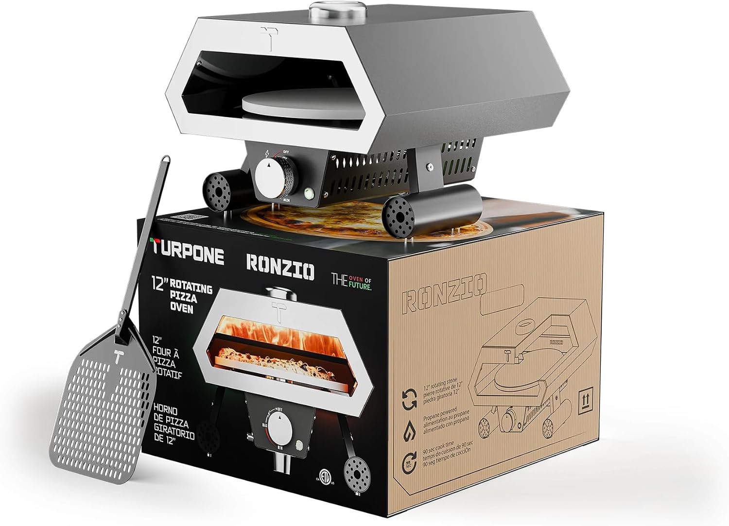 Turpone Pizza Oven and accessories in box