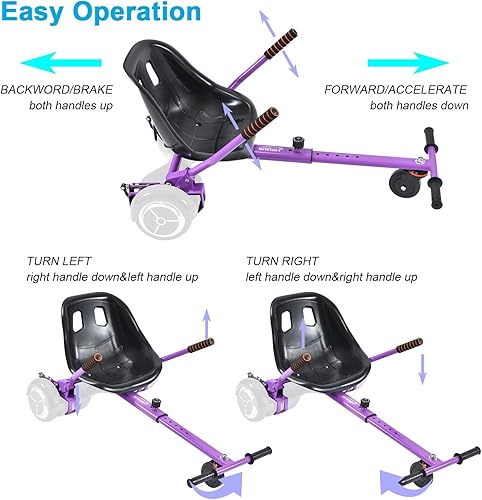 Miniatura 7 de No se requieren correas de fijación de asiento para aeropatineta, accesorio de Go Kart con mecanismo de bloqueo, carrito de 265 libras de 26 a 34.5