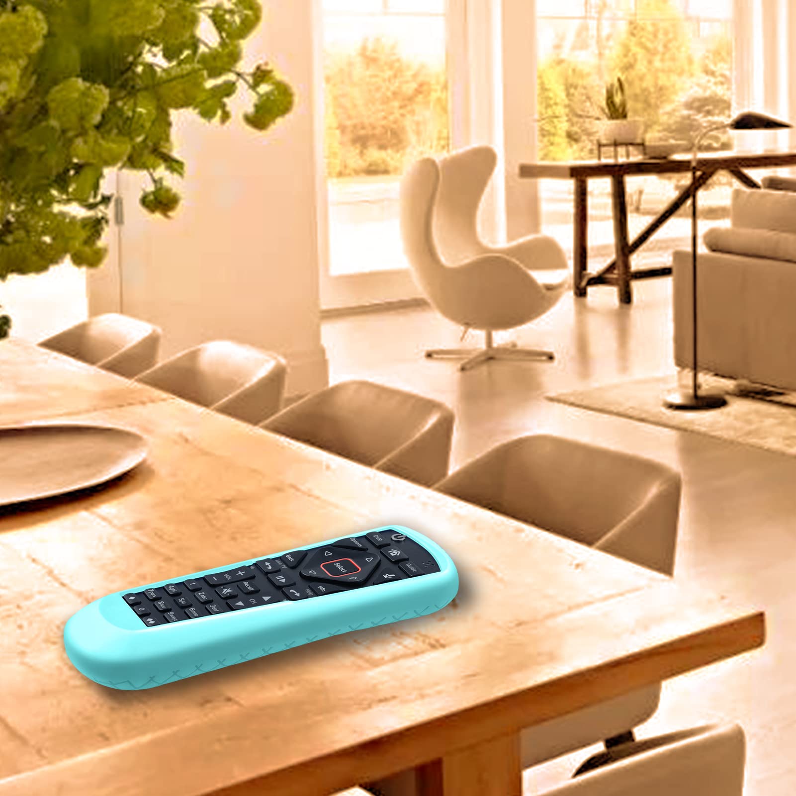 Paquete de 2 fundas remotas para control remoto Dish Network 52.0/54.0, funda de silicona para control remoto de TV, funda de piel que brilla en la oscuridad, verde y azul