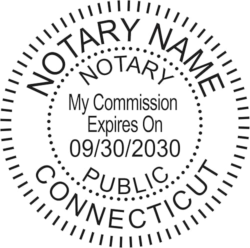 Miniatura 3 de Paquete de sellos de notario rosa y sello autoentintado | Connecticut