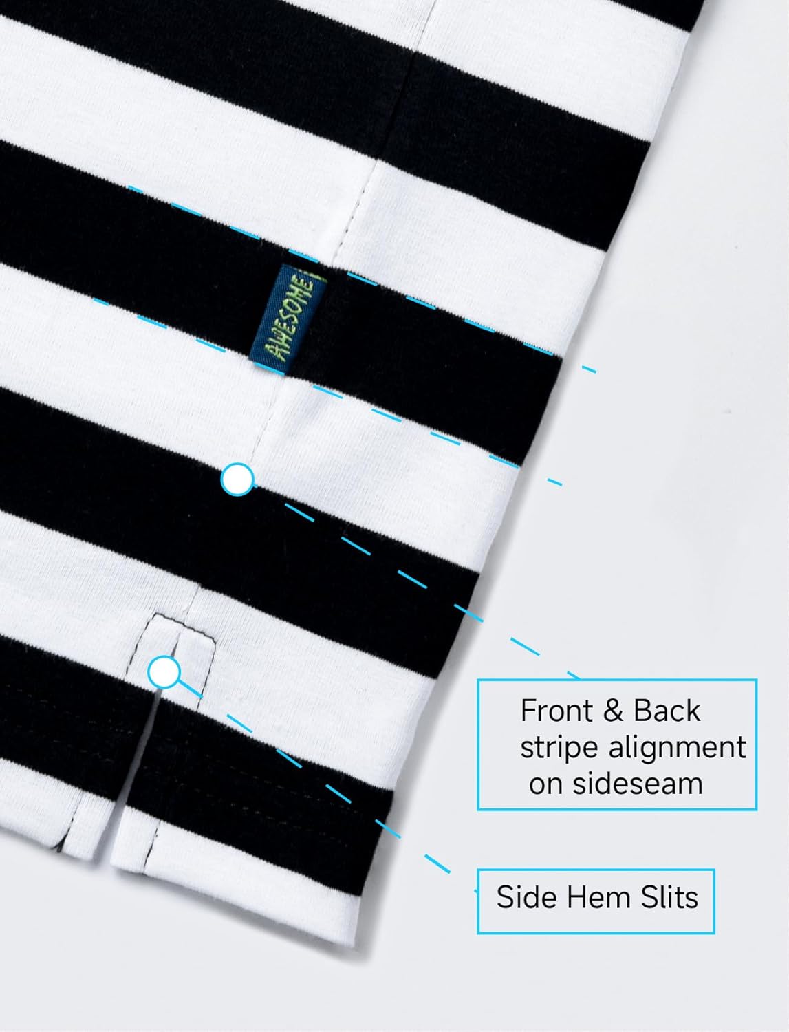 Zengjo Men's Casual Cotton Spandex Striped Crewneck Long-Sleeve T-Shirt Basic Pullover Stripe tee Shirt - Image 4