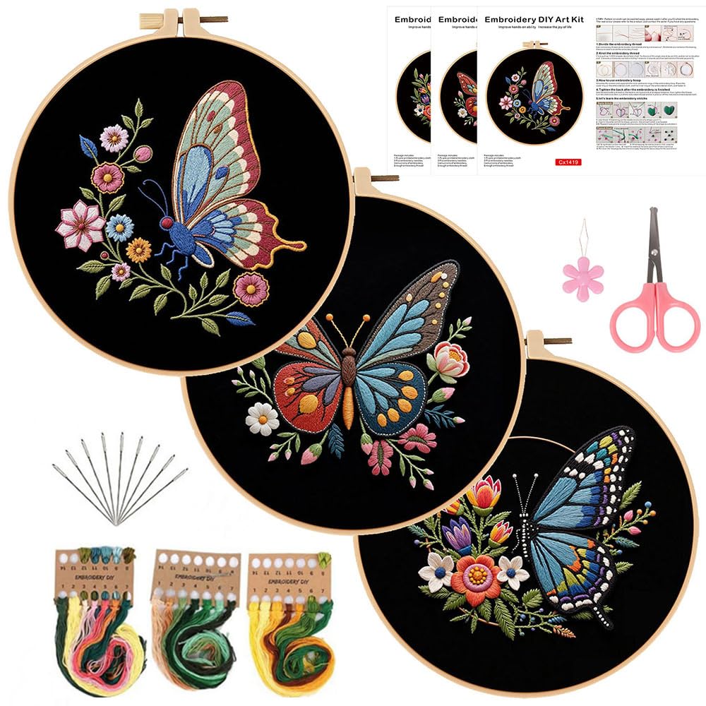 Beginner Embroidery Kit - Bees & Honey Design -9 Beginner Embroidery Kit - Bees & Honey Design -9