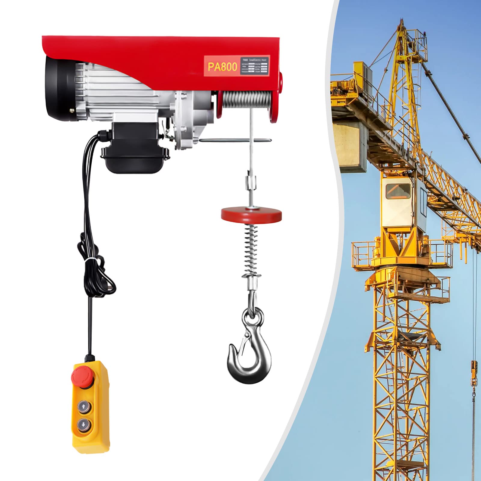 Paranchi elettrici, 500KG-1000KG verricello a fune paranco gru argano ponteggio Hoist argano gru garage sollevatore a cavo 220V 1600W per fabbriche magazzini costruzione costruzione ferroviaria