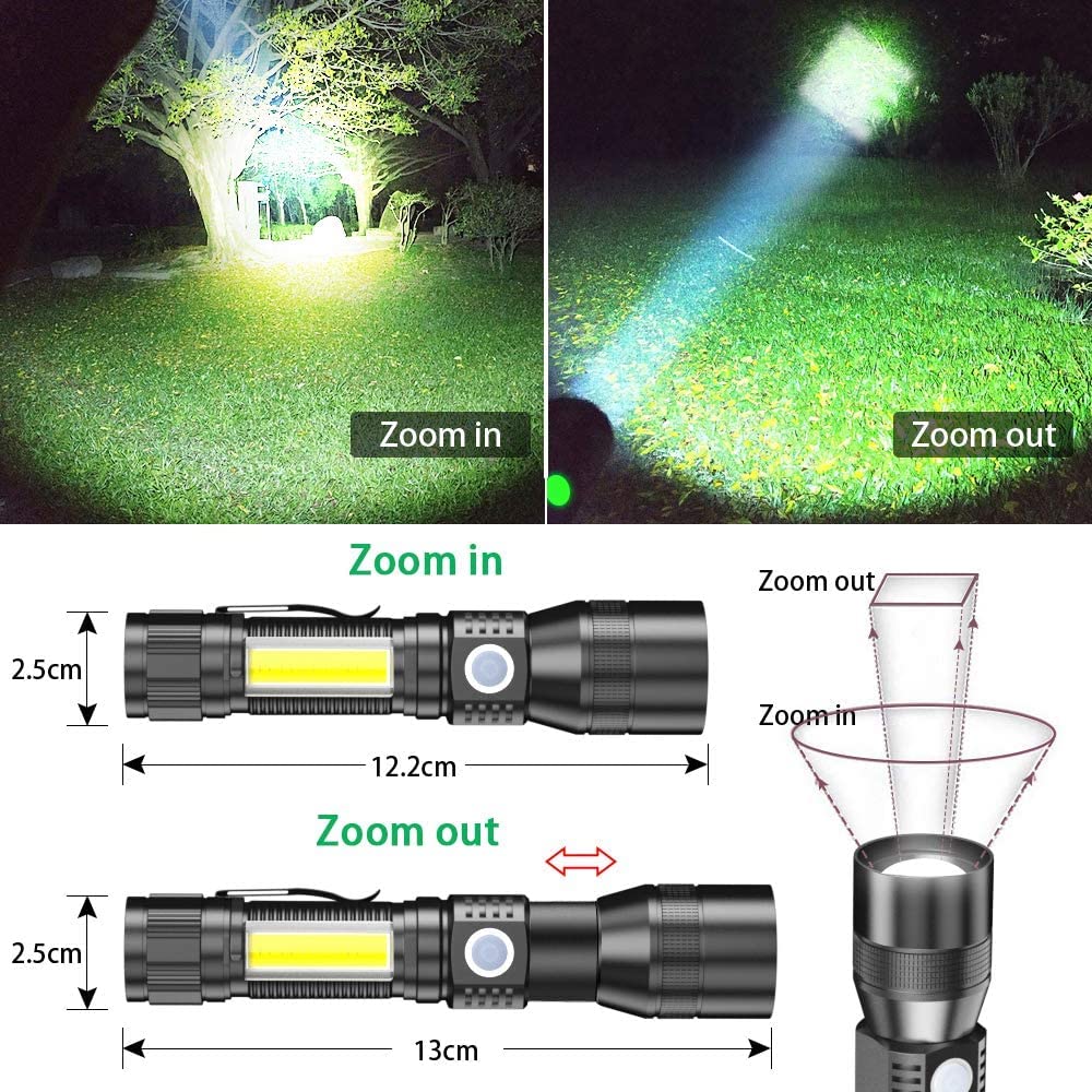 Vastfire 501B: Torcia LED 5000 Lumen – Super Potente Per Caccia E Campeggio, Impermeabile