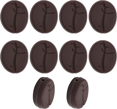 CHGCRAFT 10 cuentas de silicona en grano de café, cuentas para bolígrafo, granos de café, cuentas espaciadoras sueltas de silicona para bricolaje,