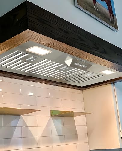 Miniatura 4 de Akicon Inserto de campana extractora de 36 pulgadas, inserto de conducto de acero inoxidable ultra silenciosocampana de ventilación de cocina