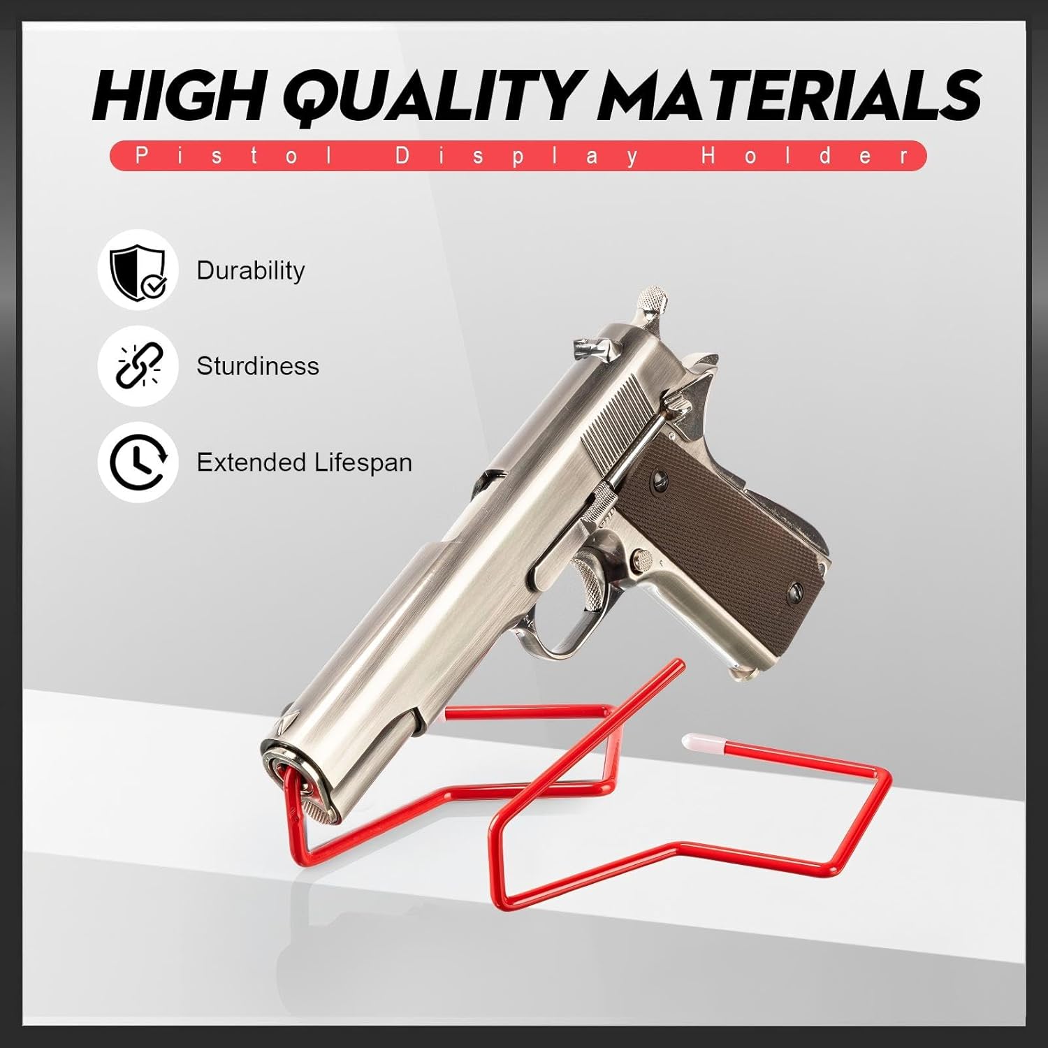 Pistol Display Stand Gun for Pistols Indoor Gun Rack for Handguns for Safes or Cabinets Gifts for Men