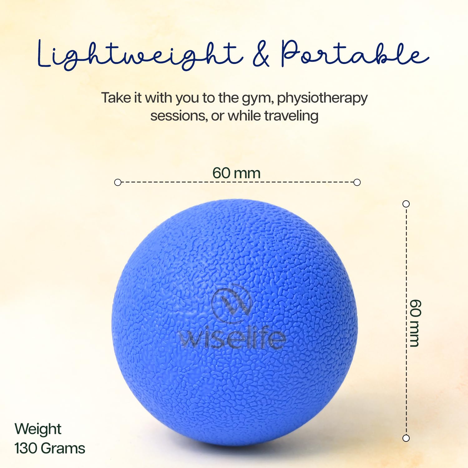 Wiselife Deep Tissue Foot Massager Ball | High Density Massage Roller For Pain Relief, Physiotherapy For Back, Foot & Hand | Trigger Point Therapy Massage Ball For Recovery (Sky Blue) - Image 6 thumbnail